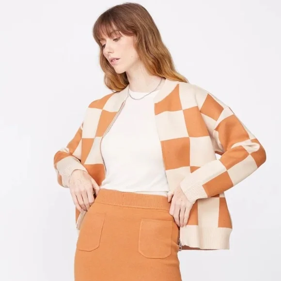 Monrow supersoft sweater bomber jacket XS New - Picture 5 of 16